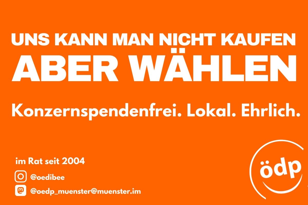 Wahlwerbung von der ÖDP (Kommunalwahl 2025)