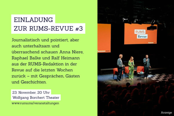 Grafik mit dem Anzeigenlayout für den RUMS-Veranstaltungsnewsletter