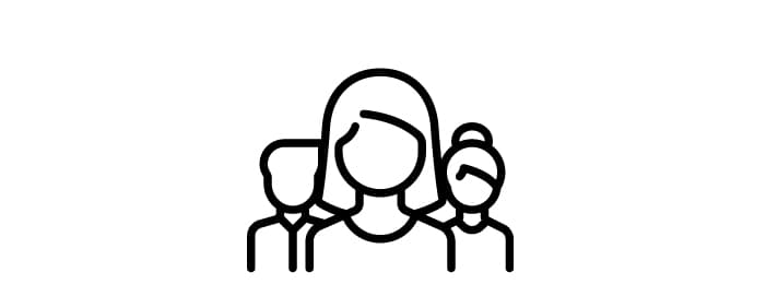 Infobox-Grafik-Icon: Drei schemenhafte Personen