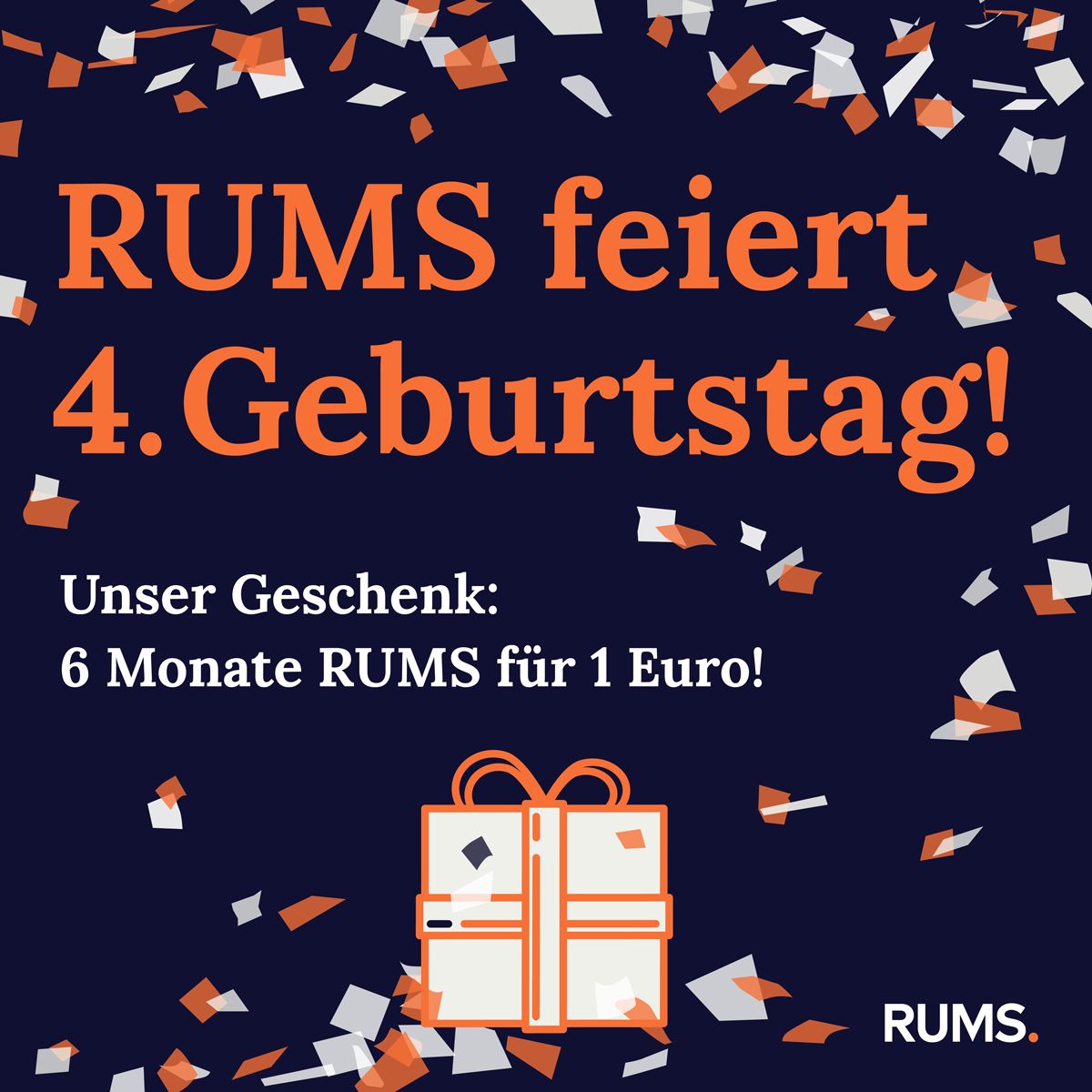 Grafik Instagram (RUMS feiert 4. Geburtstag)