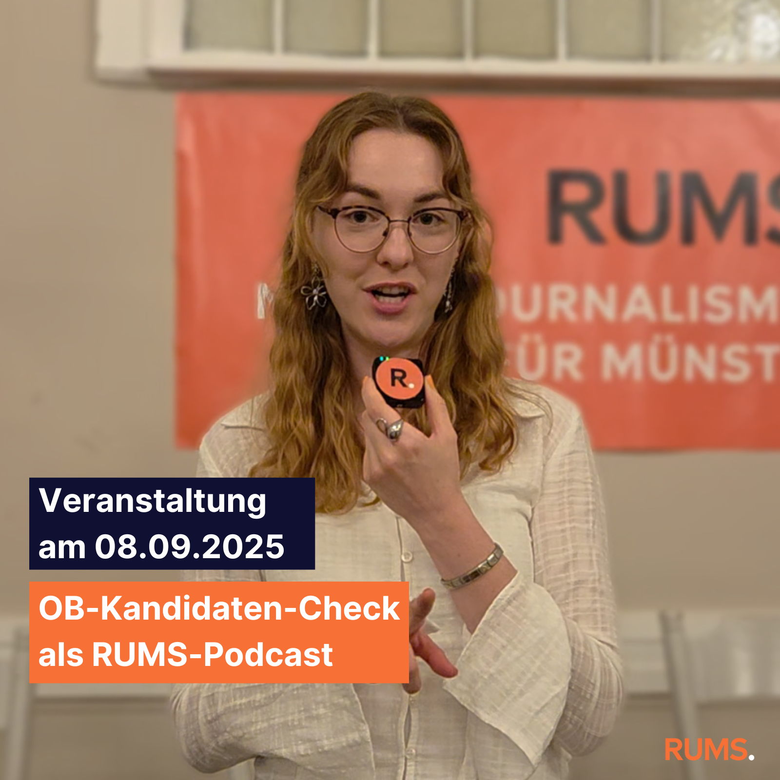 Veranstaltung vom 08.09.2025 - OB-Kandidaten-Check als RUMS-Podcast 2025-09-10_instagram_grafik_podcast_ob-veranstaltung