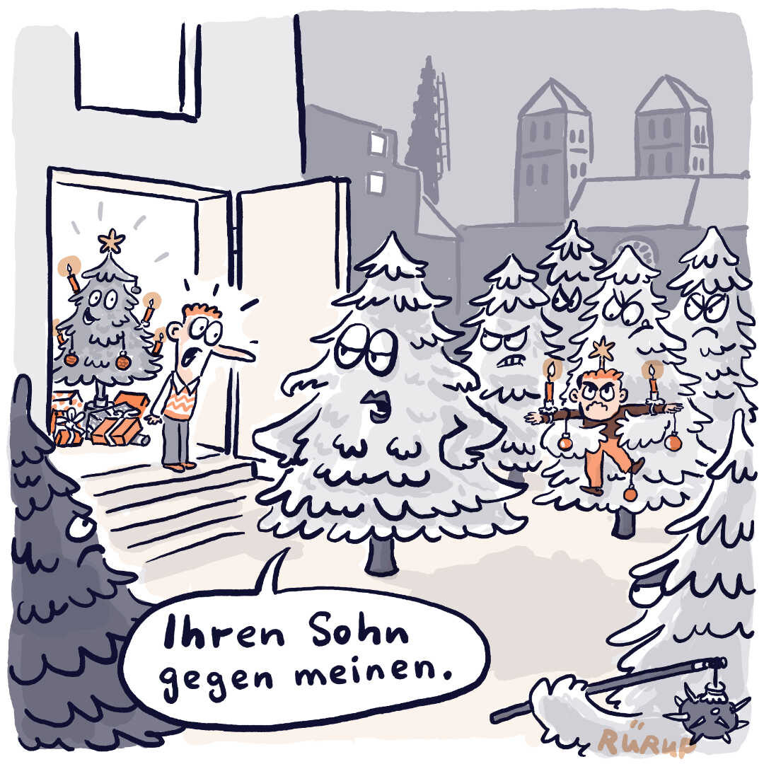2025-12-23-RUMS-Cartoon_Ihren-Sohn-gegen-meinen_Weihnachten-Ruerup