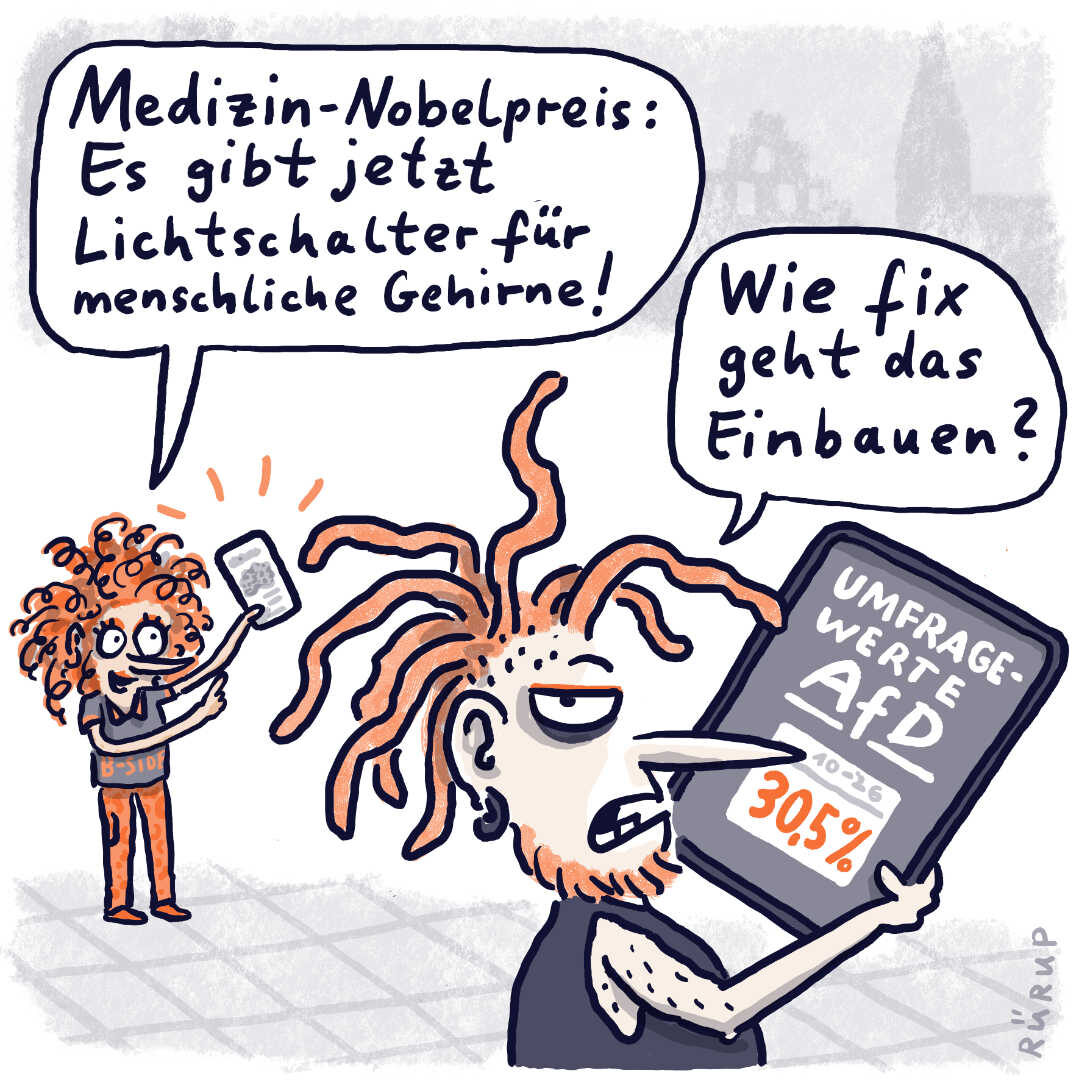 2026-10-06-Rums-Cartoon_Medizin-Nobelpreis_Ruerup_20261006